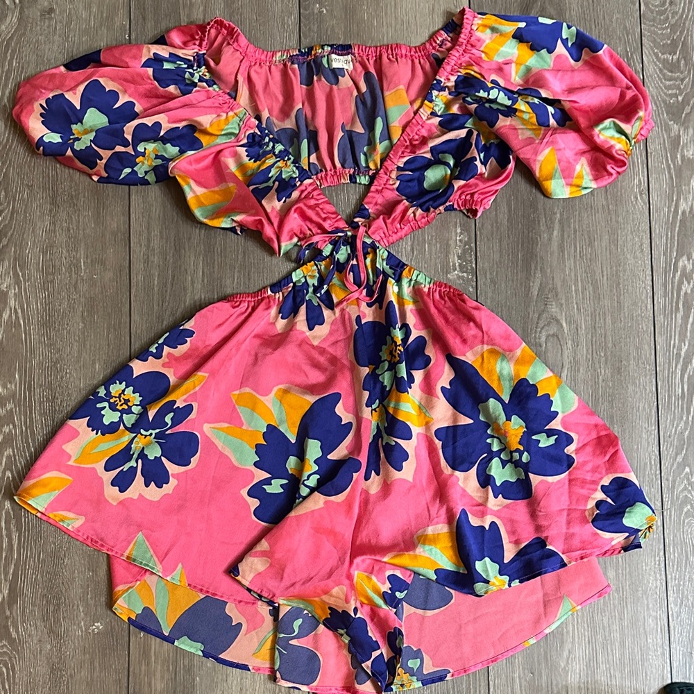 Vestique Pink Floral Jumpsuit